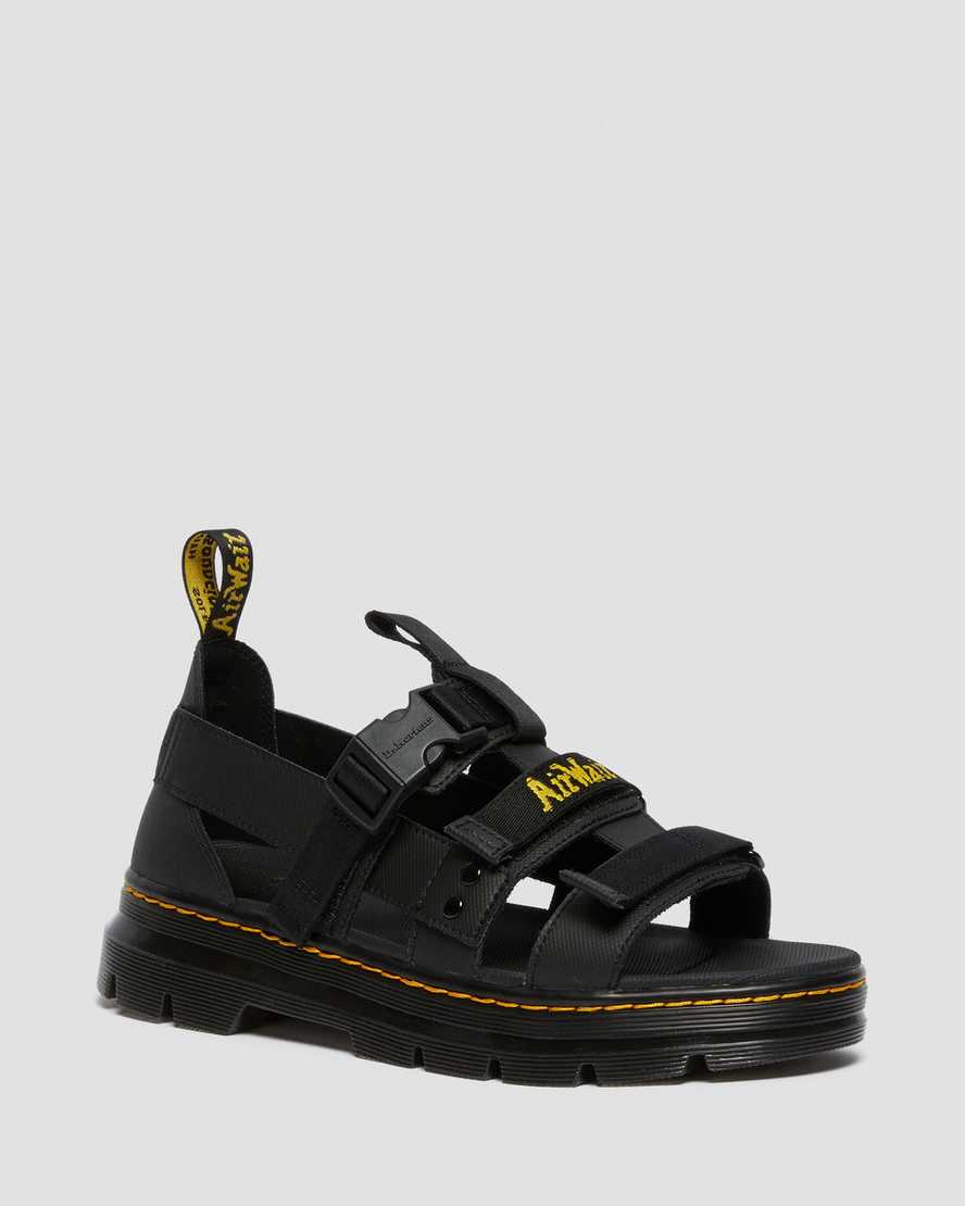 Dr. Martens Pearson Webbing Sandaler Dame Svart [3015ZBGHV]